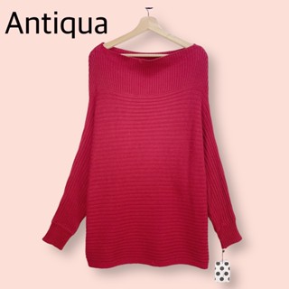 เสื้อ Antiqua ผ้านิตคอตต้อน100%  เสื้อทรงสวยน่ารักมากๆ ทรงไหล่ปาดสวย over size ลายถักสวย แขนสวยมาก สีสวย