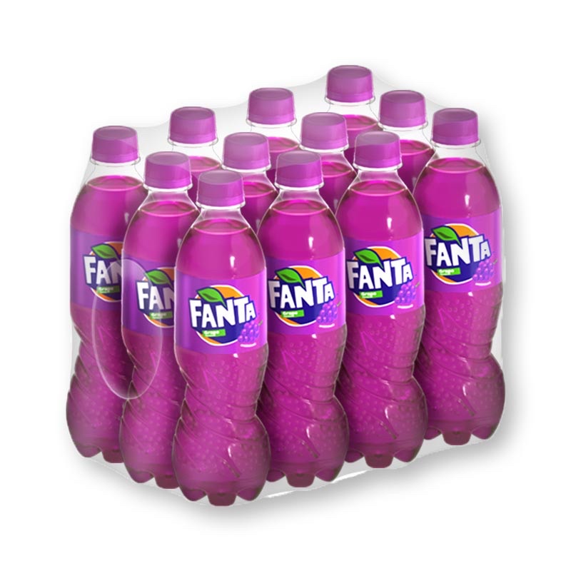 Fanta แฟนต้า น้ำอัดลม กลิ่นองุ่น ขนาด 450 มล. x 12 ขวด