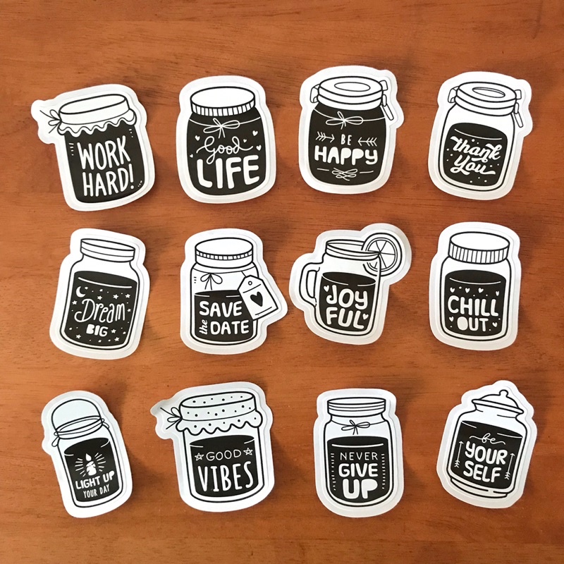 Stiker Kata Posiif Positive Quote Stickers Positive Jar Stickers สติ๊กเกอร์วางแผน