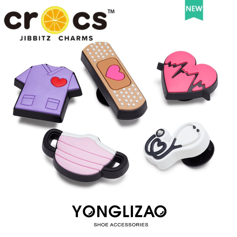 jibbitz crocs charms แท้ ตัวติดรองเท้า  ชุดพยาบาล กระดุม crocs