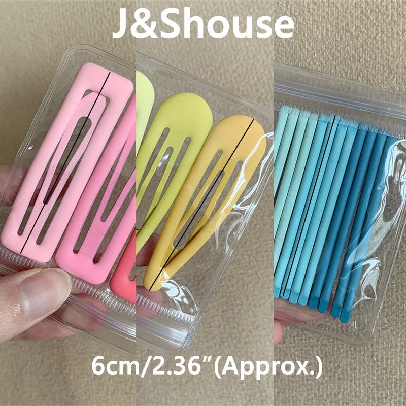 Kf506 กิ๊บติดผม ทรงสี่เหลี่ยมผืนผ้า เนื้อแมตต์ ลายหยดน้ํา สีแคนดี้ สไตล์เกาหลี สําหรับเด็กผู้หญิง 3 ชิ้น ต่อถุง