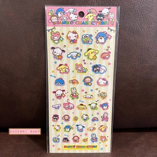 สติกเกอร์ Sanrio x Yurukawa Sticker (Limited) รวมตัวคาแรกเตอร์ลายน่ารัก ขนาด 9 x 18 ซม.