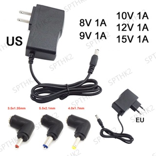 อะแดปเตอร์ชาร์จพาวเวอร์ซัพพลาย 5.5x2.5 มม. DC AC เป็น DC 1A 8V 9V 10V 12V 15V 5.5*2.1 4.0*1.7 3.5*1.35 THK2