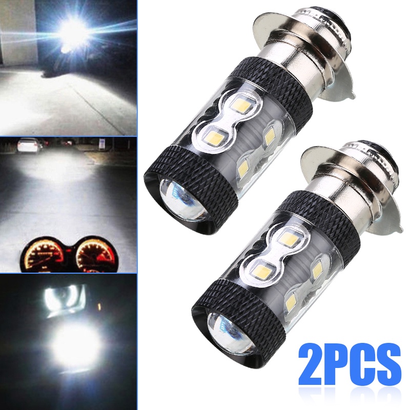 Mayitr 2pcs H6M 50W LED HeadLight Bulb Super Bright White Motorcycle Signal Lamp For Honda TRX 250 3