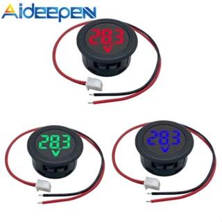 Aideepen โวลต์มิเตอร์ดิจิทัล LED DC 4-100V / AC50-500V พร้อมระบบป้องกันการเชื่อมต่อย้อนกลับ