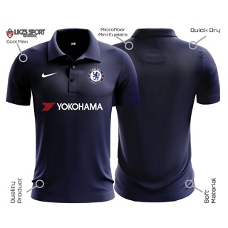 เสื้อโปโล ไมโครไฟเบอร์ ลายทีมฟุตบอล CFC The Blues Travel Jersey DX3 YOKOHAMA