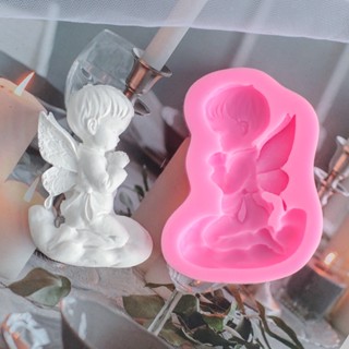 Little Angel Boy แม่พิมพ์ซิลิโคน รูปรถยนต์ สําหรับตกแต่งเค้ก ธูปพลาสเตอร์ DIY SQ0069