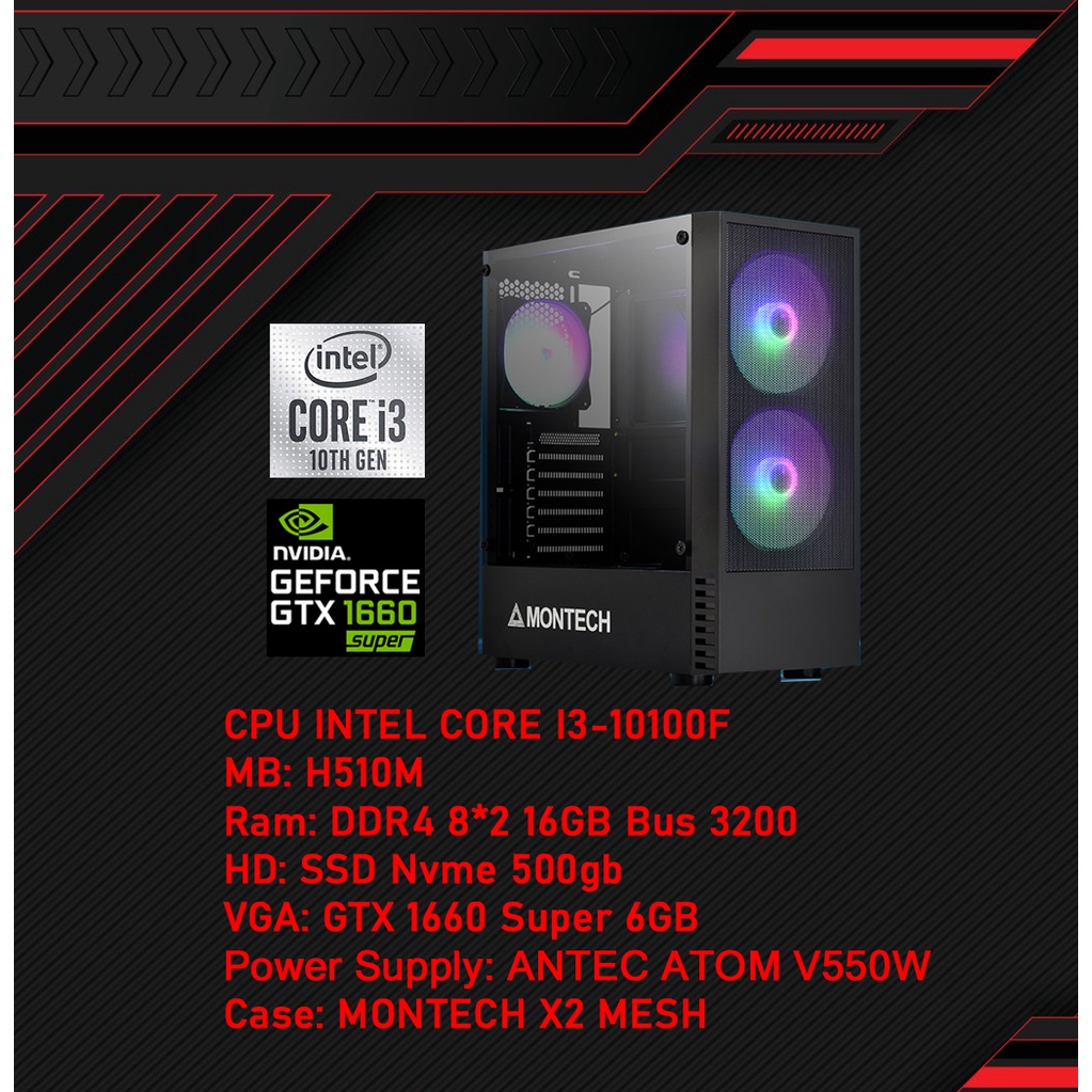 Core i3 Gen10 + 1660super +Ram 16gb เล่นเกมทำงาน