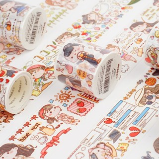 Peach Cute characters Duct tape DIY collection Diary Scarpbooking DIY Decoration Washi Tape