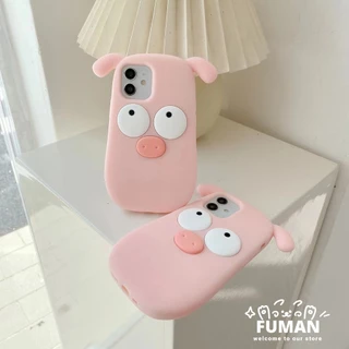 เคสโทรศัพท์มือถือ ซิลิโคน ลายหมูน่ารัก 3D สีชมพู สําหรับ iPhone 14 Plus 14 13 12 11 Pro Max 8 7 6 6s Plus SE 2020 2022