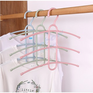 Rainbow ไม้แขวนเสื้อ ก้างปลา ไม้แขวน 3 ชั้น  Portable Hanger