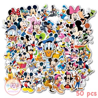 Sticker สติ๊กเกอร์ Mickey Mouse H 177 มิกกี้ เมาส์ 50ชิ้น มิกกี้เมาส์ มิค กี้ เม้า มินนี่ Disney ดิสนีย์ Mickey ตุ๊กตา