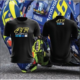 เสื้อยืดผ้าฝ้ายพิมพ์ลายแฟชั่น เสื้อยืด GOPRO MOTOGP 4 6