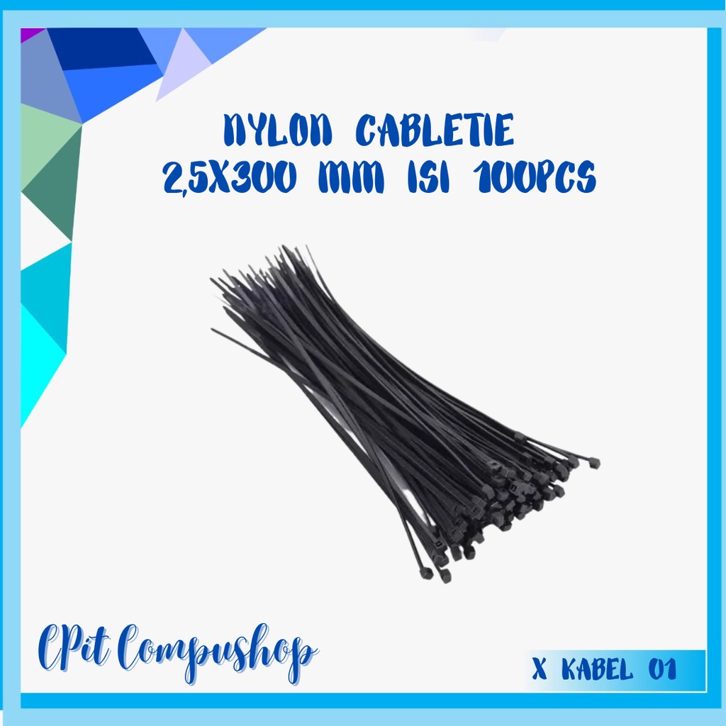 เคเบิ้ลไทร์ Kabel Tis 2.5 x 30cm cm 300mm mm Zen คุณภาพสูง - สีดํา