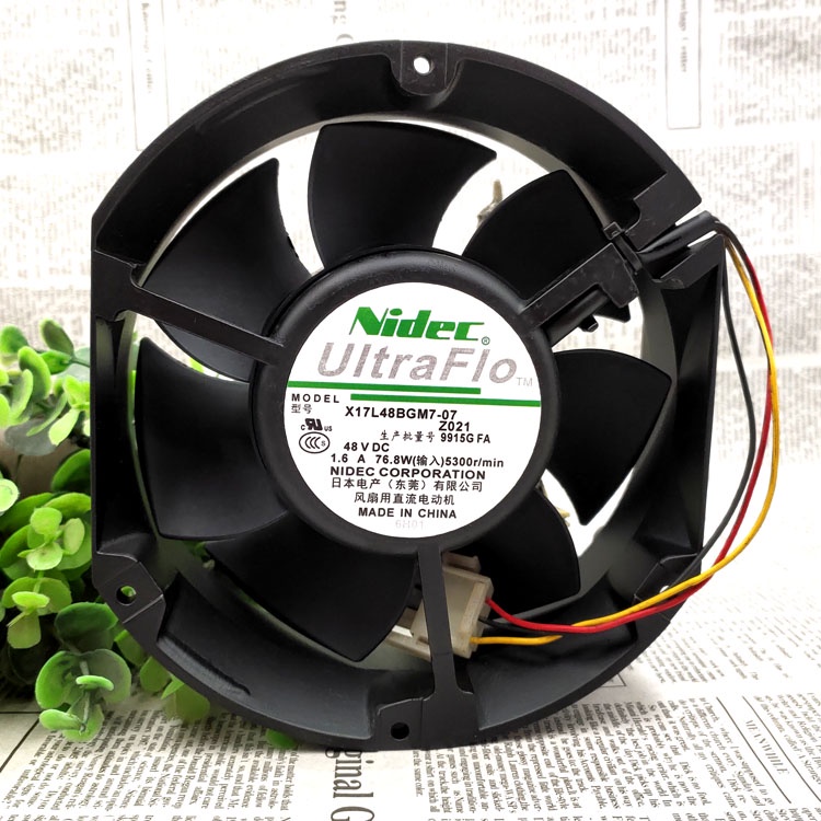 YTH X17L48BGM7-07 48V 1.6A 17251 3WIRES พัดลม