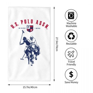 Us Polo Assn (3) ผ้าขนหนู ทรงสี่เหลี่ยม ขนาด 70x40 ซม. สําหรับออกกําลังกาย โยคะ วิ่ง กลางแจ้ง