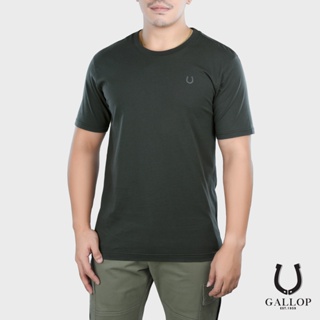 เสื้อทหาร เสื้อตราหานคู่ GALLOP : เสื้อยืดคอกลม BASIC -T-SHIRT (Round-necked) รุ่น GN9006 สีเทาชาโค