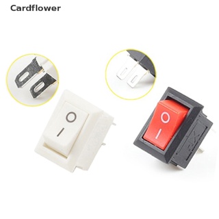 &lt;Cardflower&gt; สวิตช์ปุ่มกดเปิด ปิด SPST 2 Pin 6A 250v ขนาดเล็ก สําหรับเรือ 10 ชิ้น