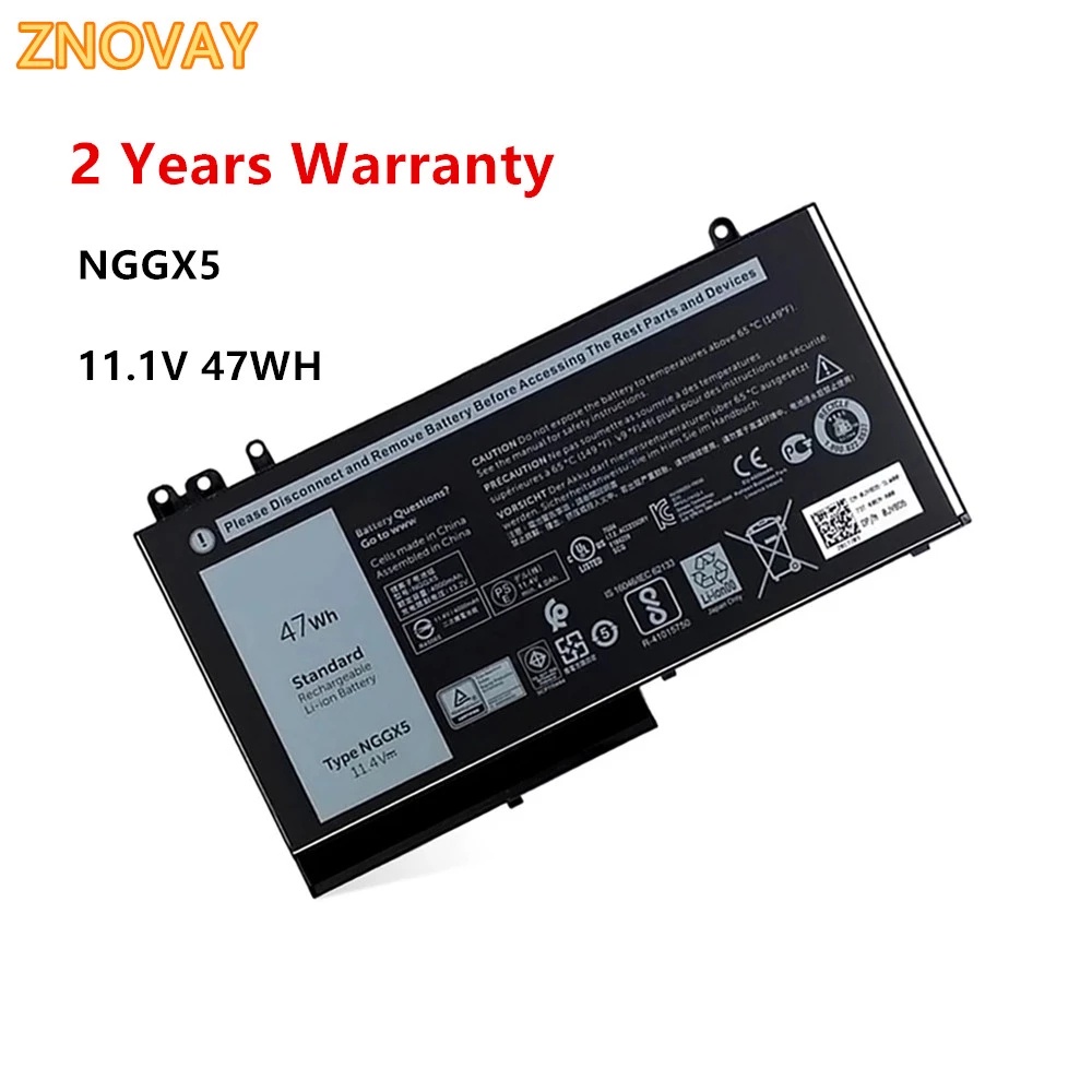 ZNOVAY NGGX5 Laptop Battery For DELL Latitude E5270 E5470 M3510 E5570 E5550 E5570 JY8D6 0JY8D6 954DF