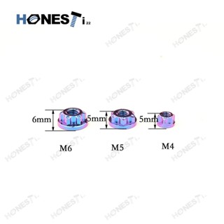 Honesti22 Titanium alloy Gr5 cnc ultra thin nut ,M4/M5/M6,small size nut.