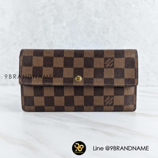 กระเป๋ามือ2ของแท้ Louis vuitton Wallet Sarah Damier ใบยาว