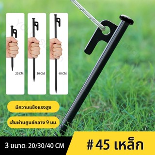 🔥🎪สมอบกยาว 20/30/40cm การตั้งแคมป์ สมอบก สมอบกเหล็ก8mm  สมอบกสีดำ สมอบกเรืองแสง สมอกางเต็นท์ สมอตั้งแค้มป์