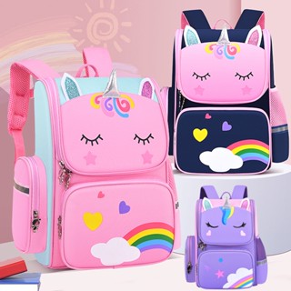 Schoolbag for primary school students, shoulder bag for boys and girls, shoulder bag for back protection, water splash prevention, safe travel bag