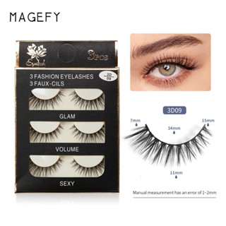 MAGEFY 3 pairs of false eyelashes natural 3d eyelashes