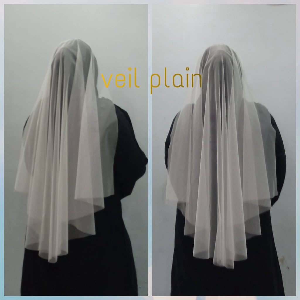 PLAIN VEIL, WEDDING VEIL CUT VEIL, BRIDAL VEIL