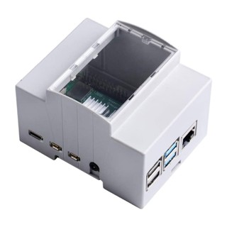 DIN Rail Case for Raspberry Pi 4 Model B เคสติดรางปีกนก