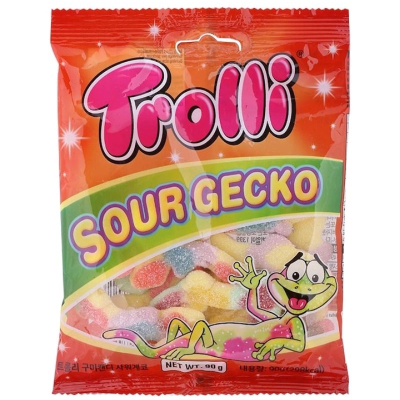Trolli  Sour Gecko Gummy 90g.  ทรอลลี่ซาวเก็กโคกัมมี่ 90กรัม