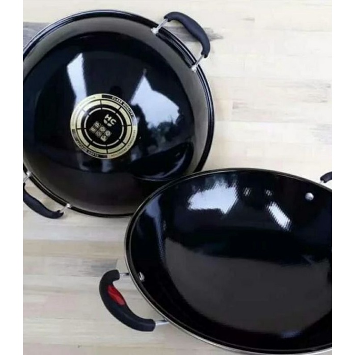 กระทะ ENAMEL สีดํา 38 ซม. SUPER หนา 38 ซม