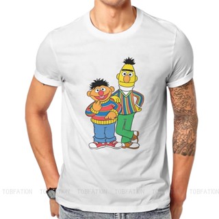 เสื้อแฟชั่นผญ Sesamstraat 80S Tv Serie Vrienden Tshirt Top Grafische Mannen Klassieke Grunge Zomer Mannen Streetwear Kat