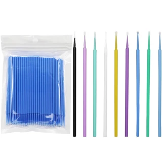100pcs เครื่องมือต่อขนตา หลายสีให้เลือกแปรงแต่งหน้า แต่งหน้า ปัดขนตา