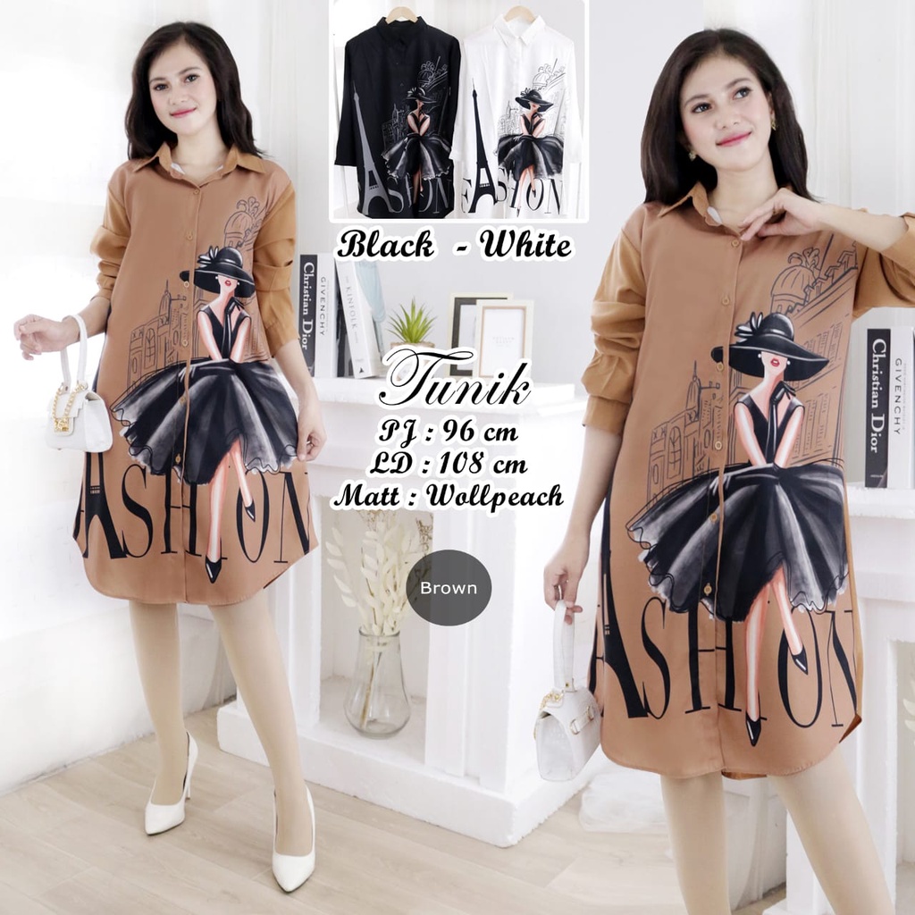 KEMEJA เสื้อ City Tunic นําเข้า TK172