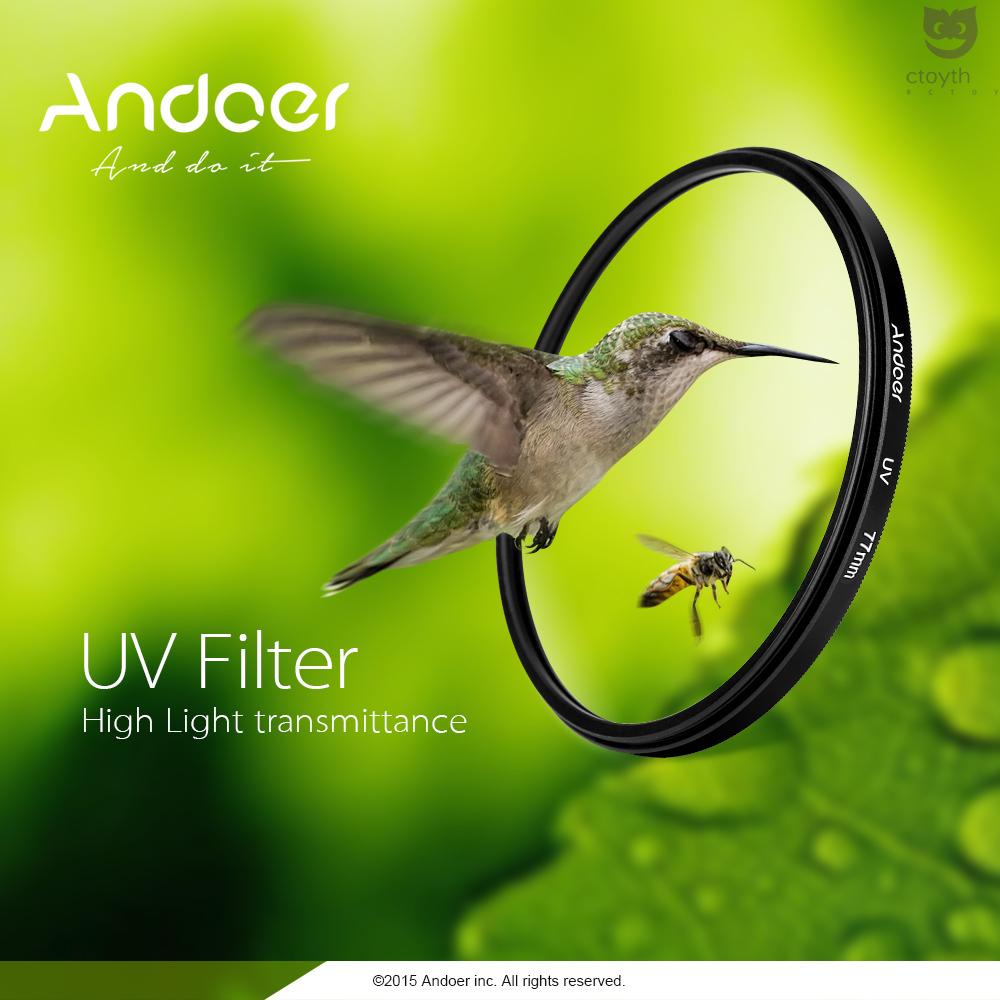 Andoer ชุดฟิลเตอร์กรองแสง UV CPL+Close-Up+4 +Star 8-Point 62 มม. สําหรับ Macro Close-Up Star 8-P #8
