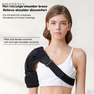 Pisces317 Heated Shoulder Brace 3 Gear Reduce Pain Hot Compress Adjustable Universal Heating Strap