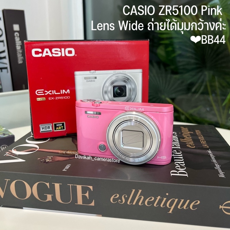 Used สินค้ามือสอง 📸CASIO ZR5100 Pink รหัส BB44 กล้องฟรุ้งฟริ้งรุ่นฮิต เลนส์ Wide ถ่ายได้มุมกว้าง.