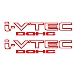 [#38] สติกเกอร์ไวนิล ลายตราสัญลักษณ์ i-VTEC DOHC สีแดง สําหรับติดตกแต่งรถยนต์ Honda Acura ivtec 2 ชิ้น