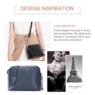 David Jones Paris กระเป๋าสะพายแฟชั่น หนัง PU สำหรับสตรี