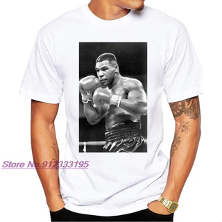 เสื้อยืดผู้ชาย เสื้อยืดแขนสั้นลําลอง พิมพ์ลายโปสเตอร์ Mike Tyson แฟชั่นยอดนิยม สไตล์เรโทร สําหรับผู้ชาย S-5XL