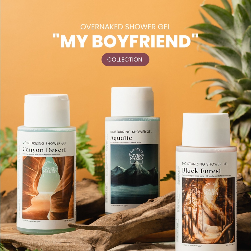 [เซ็ทสุดคุ้ม] Overnaked Shower Gel "Boyfriend" เจลอาบน้ำ บำรุงผิวเพิ่มความชุ่มชื้นและกลิ่นหอมติดผิว
