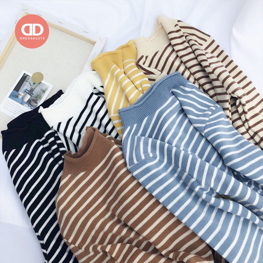 น่ารักมากก 7771 เสื้อไหมพรมลายทางแขนยาว ไหมพรมคอกลมเก็บขอบ ราคา ถูกที่สุด ดีลบีเคเค แกลเลอรีภาพที่ 7