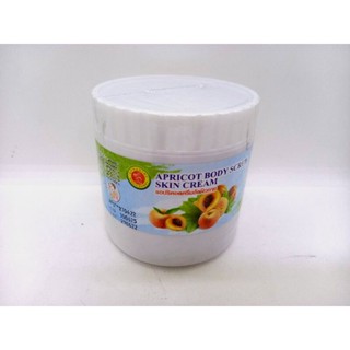 Mook Herbs Apricot Body Scrub Skin Cream  มุกสมุนไพร แอปริคอตครีมขัดผิวกาย 450g.