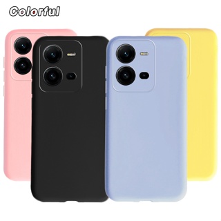 เคสซิลิโคนนิ่ม สีพื้น สําหรับ Vivo V25E V25 5G 2022 V2201 V2202 VivoV25 V 25 25e