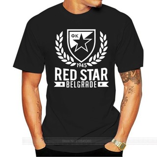 เสื้อยืดผ้าฝ้ายพิมพ์ลายแฟชั่น เสื้อยืด พิมพ์ลาย red Star Belgrade Serbia dragan stojkovic สีแดง สําหรับบ้าน
