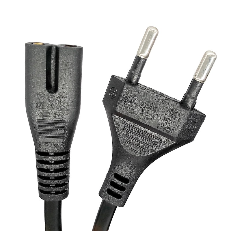 สายไฟ AC Power แบบ 2Pin สีดำ ยาว 3m Euro Plug AC Cable 2Pin For Samsung LG Sony TV Samsung Monitor PS2