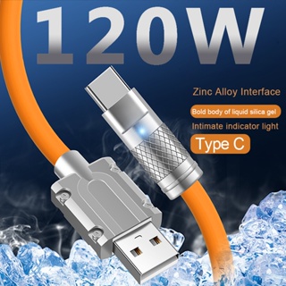 120w 6a สายชาร์จเร็ว ยาว 1เมตร 2เมตร L/Micro USB/Type C สายชาร์จ สําหรับ OPPO SAMSUNG fast Charger cable