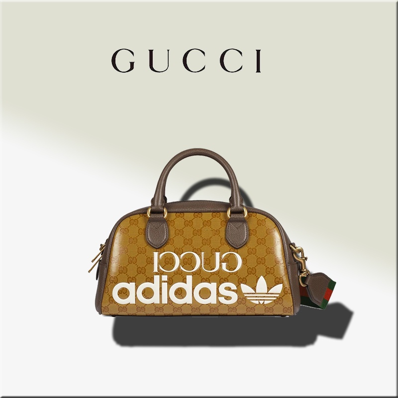 Gucci กระเป๋าสะพาย Gucci adidas bag กุชชี่ กระเป๋า Gucci Joint Series Small Shoulder Bag กระเป๋าสะพายข้า/กระเป๋าแฟชั่น