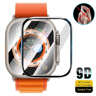 ฟิล์มกันรอยหน้าจอ TPU นิ่ม แบบใส 3D เต็มจอ สําหรับ Apple Watch Ultra series 8 7 6 SE 5 4321 iWatch lense 45 49 มม.